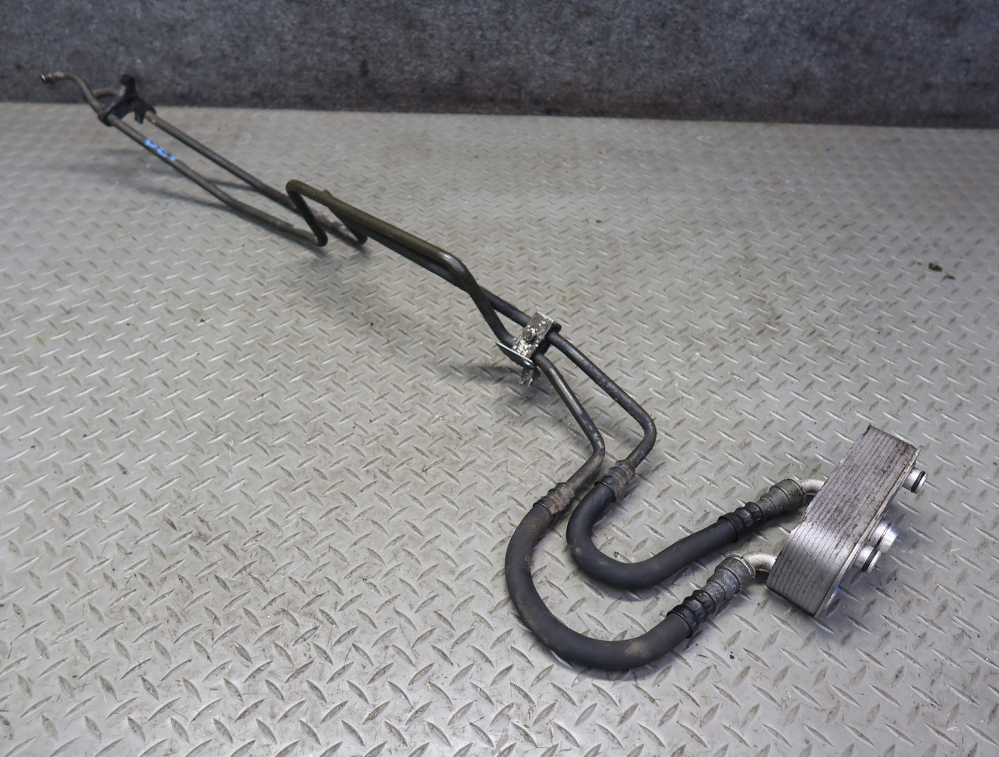 03-05 BMW E85 Z4 M54 Transmission Oil Cooler Heat Exchanger w Hose Line OEM