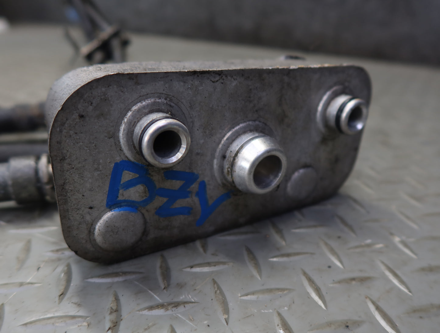 03-05 BMW E85 Z4 M54 Transmission Oil Cooler Heat Exchanger w Hose Line OEM