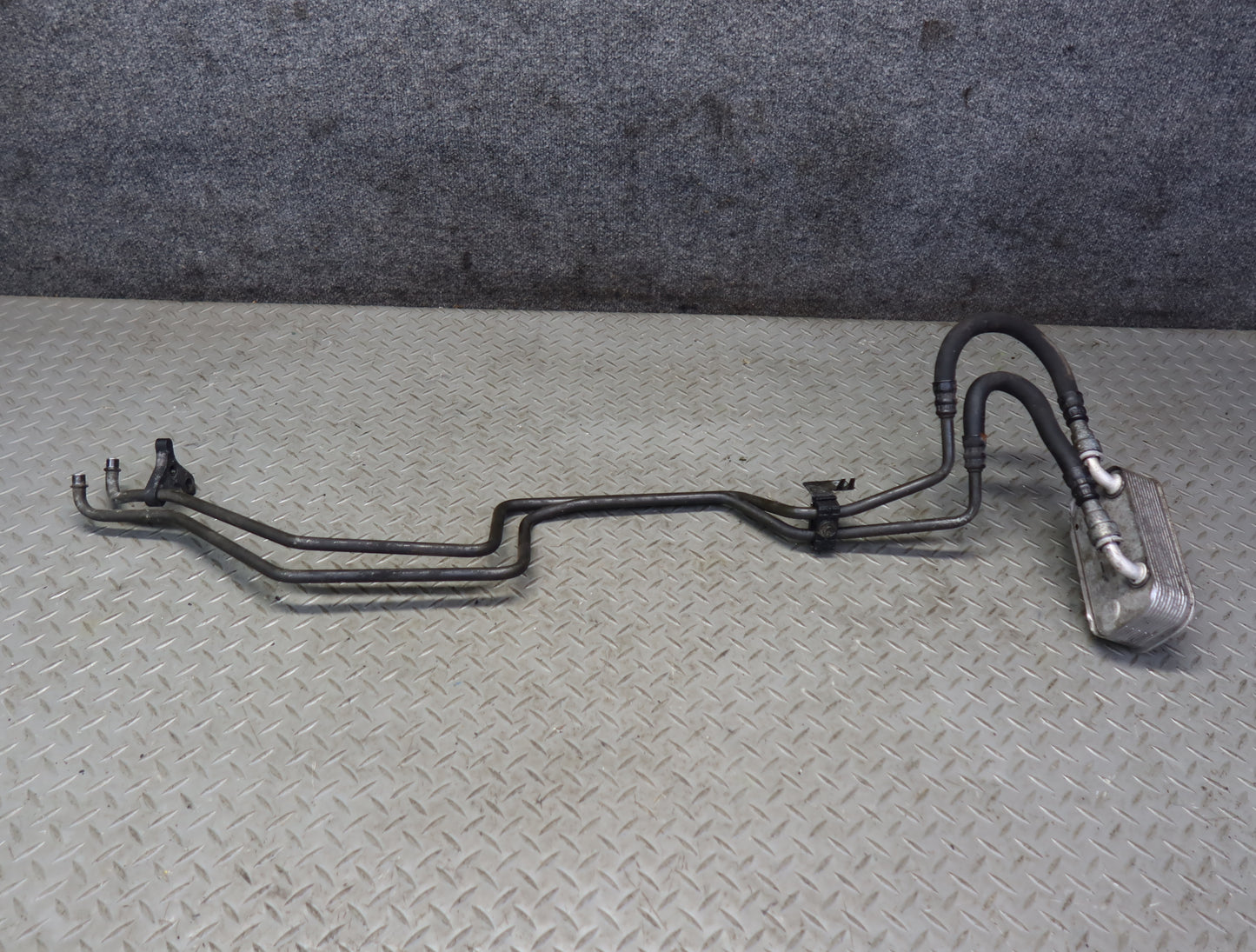 03-05 BMW E85 Z4 M54 Transmission Oil Cooler Heat Exchanger w Hose Line OEM