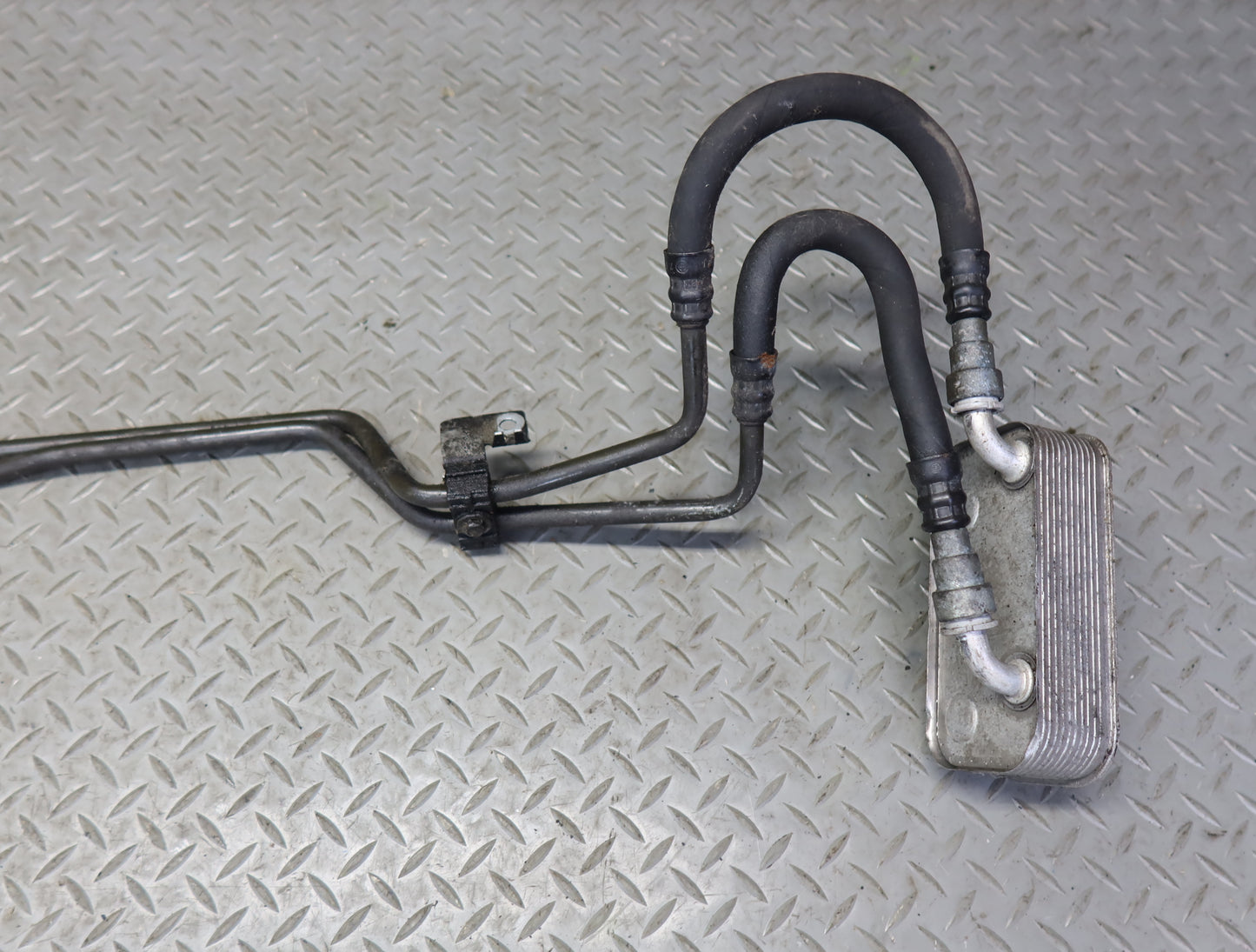 03-05 BMW E85 Z4 M54 Transmission Oil Cooler Heat Exchanger w Hose Line OEM