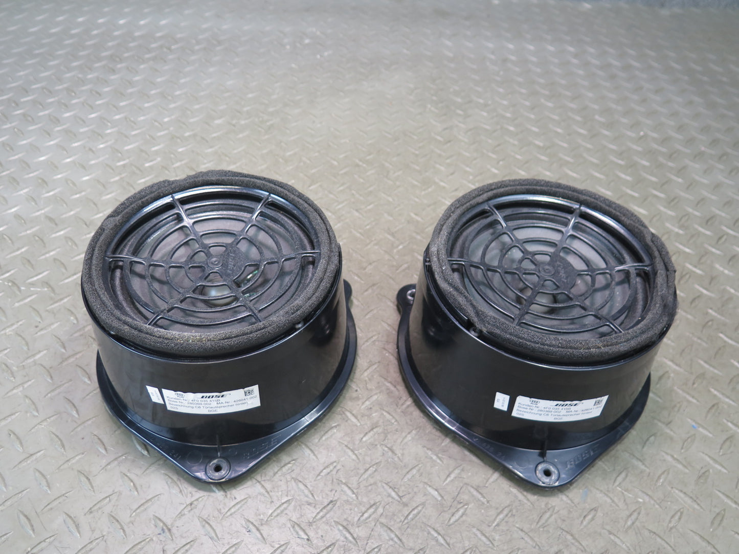 07-15 Audi 4L Q7 Set of 2 Rear Left & Right Door Bose Speaker 4F0035415B OEM