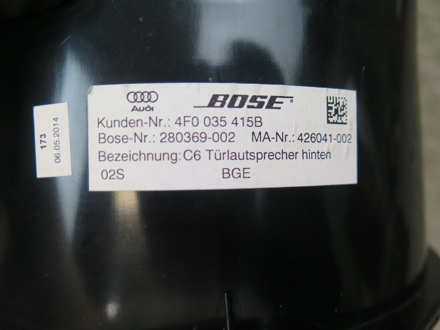 07-15 Audi 4L Q7 Set of 2 Rear Left & Right Door Bose Speaker 4F0035415B OEM