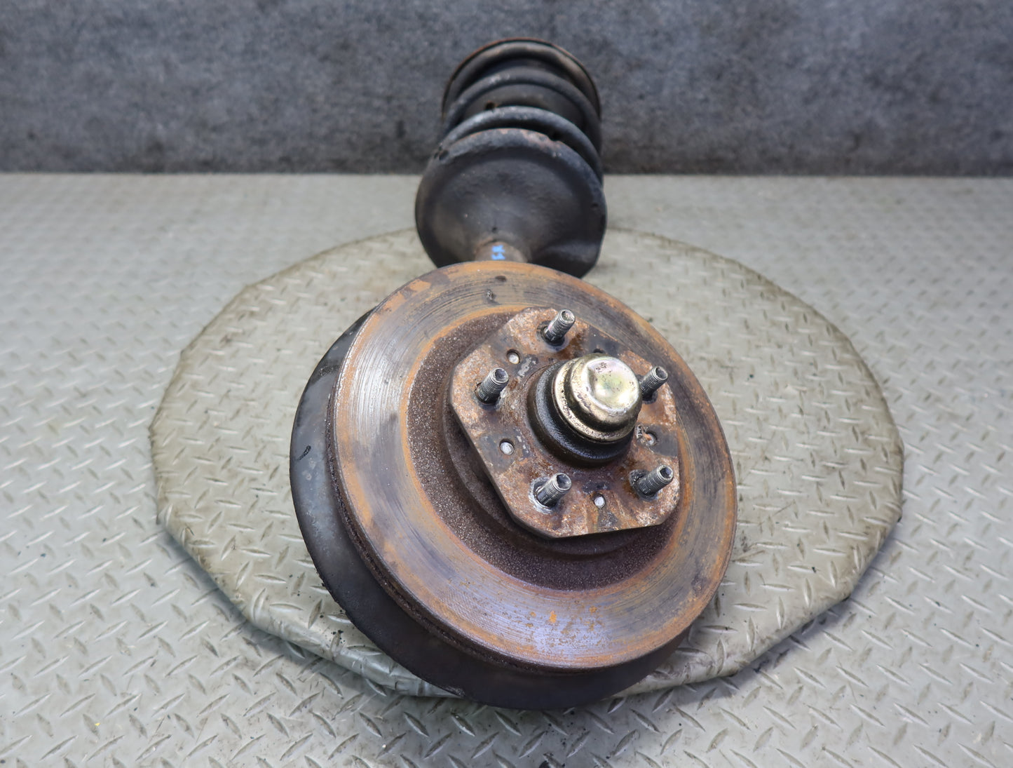 84-86 Nissan Z31 300ZX NA Front Right Spindle Knuckle Wheel Hub Strut Rotor OEM