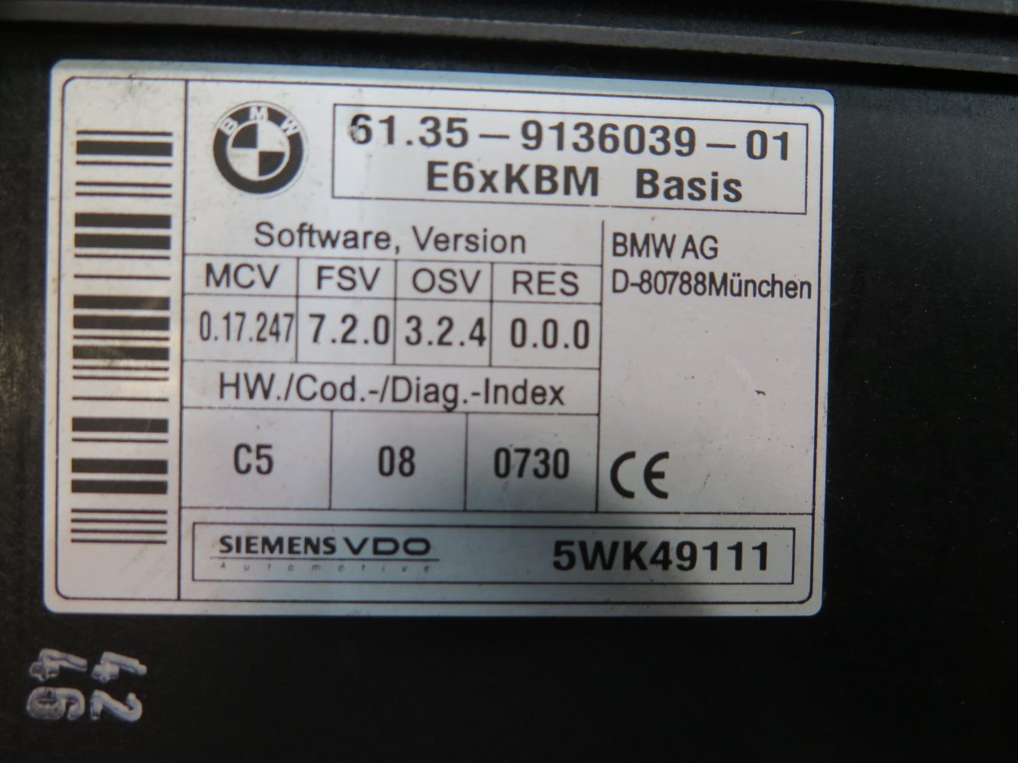 2004-2010 BMW E63 E64 M6 BCU BCM Body Control Computer Module Unit