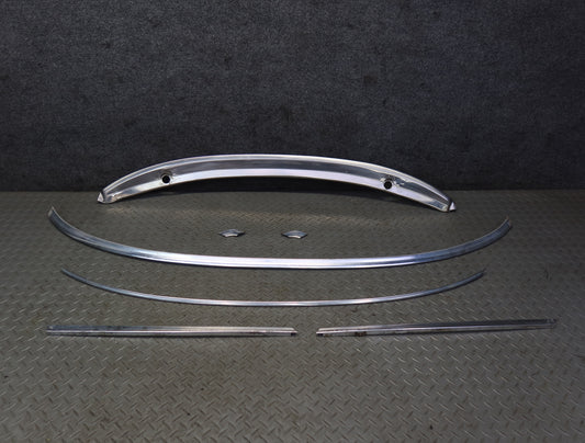 86-89 Mercedes R107 560SL Front Windshield Chrome Molding Trim Set OEM