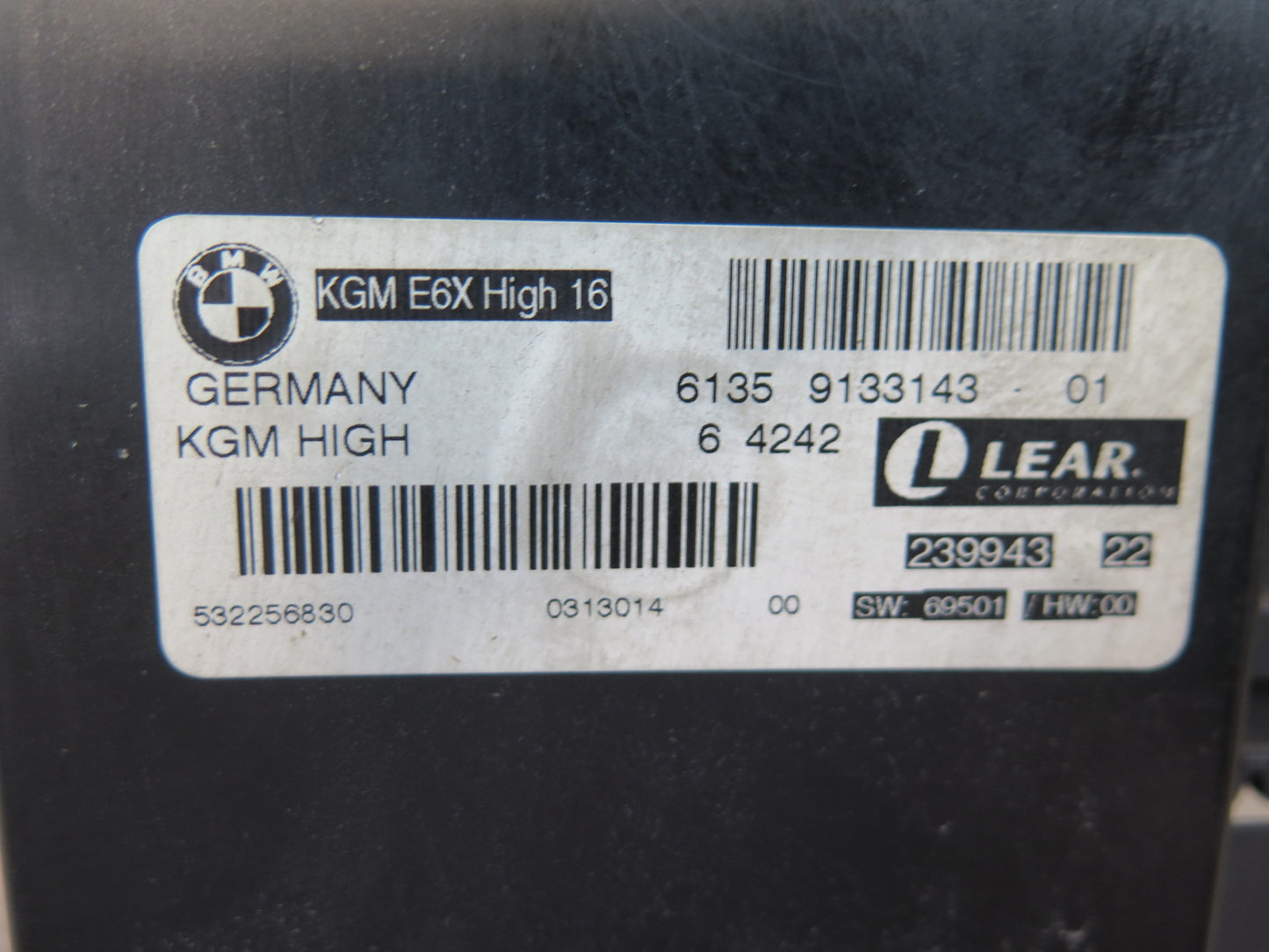 2006-2010 BMW E63 E64 M6 High Body Control Module Unit BCM BCU 9133143