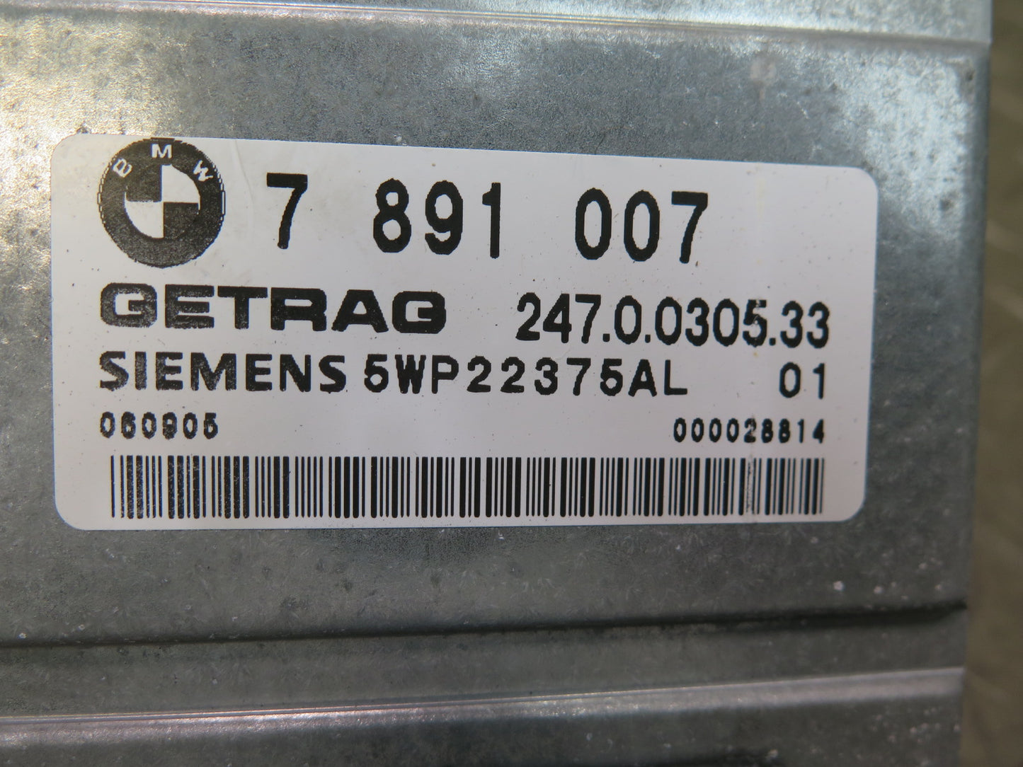 2006-2008 BMW E63 E64 M6 SMG Transmission Control Module Unit TCM TCU 7891007