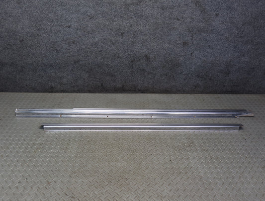 86-89 Mercedes R107 560SL Left & Right Door Sill Scuff Plate Trim Set OEM