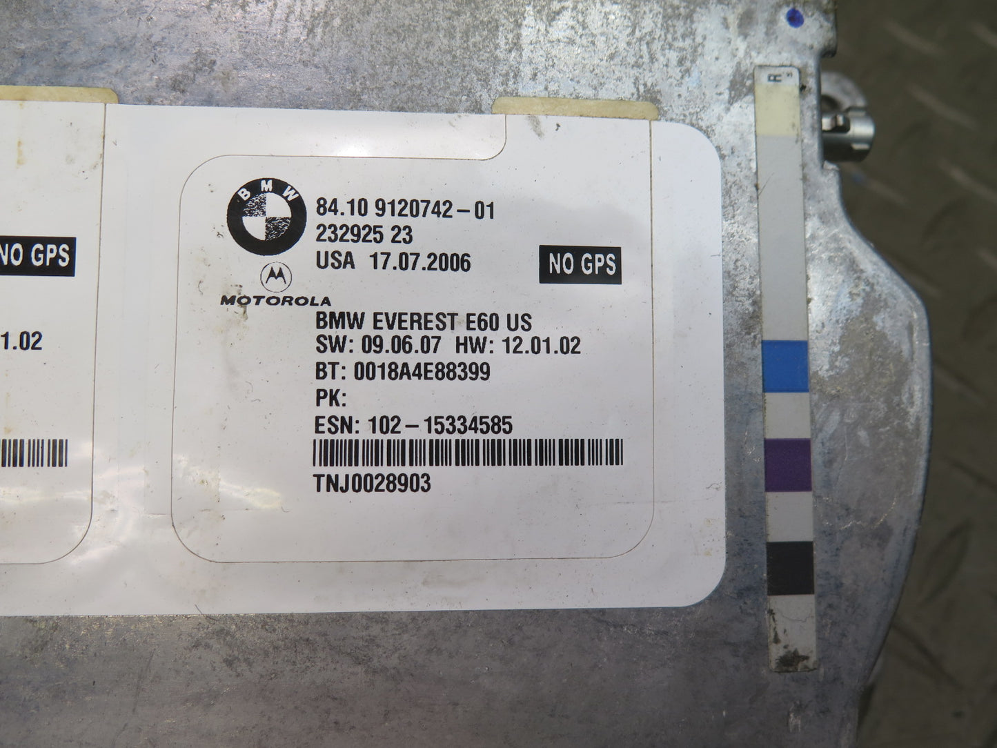 2006-2008 BMW E64 E63 M6 Telematics Bluetooth Control Module NO GPS 9120742