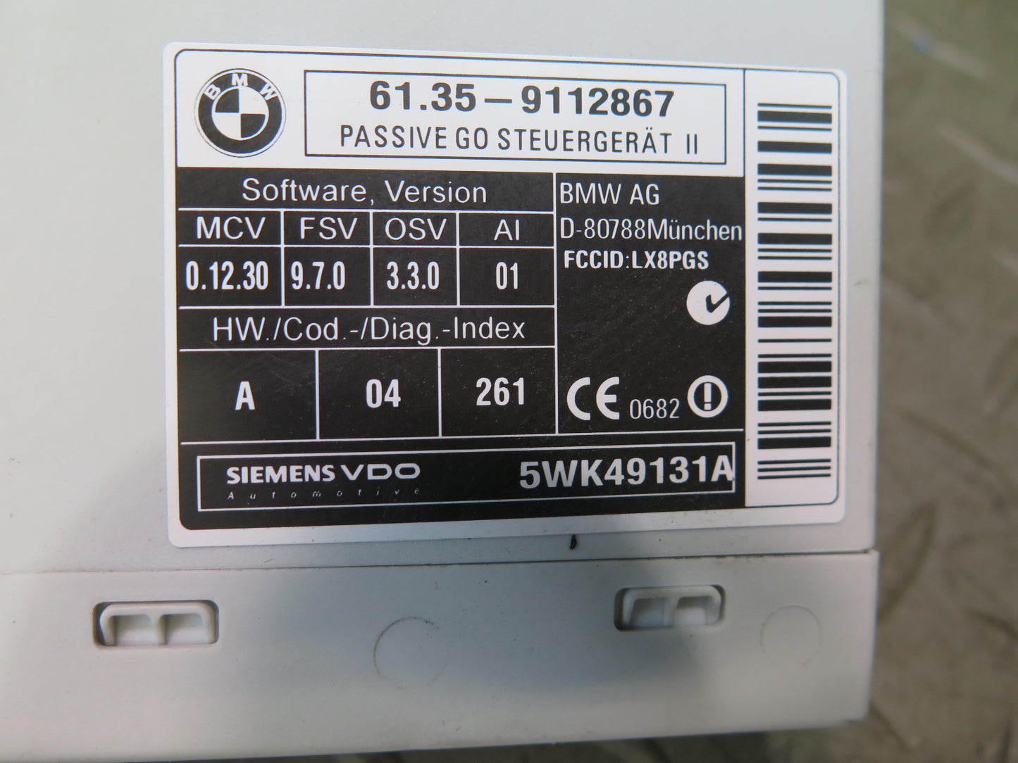 2006-2008 BMW E64 E63 M6 Keyless Entry Passive GO Control Module 9112867