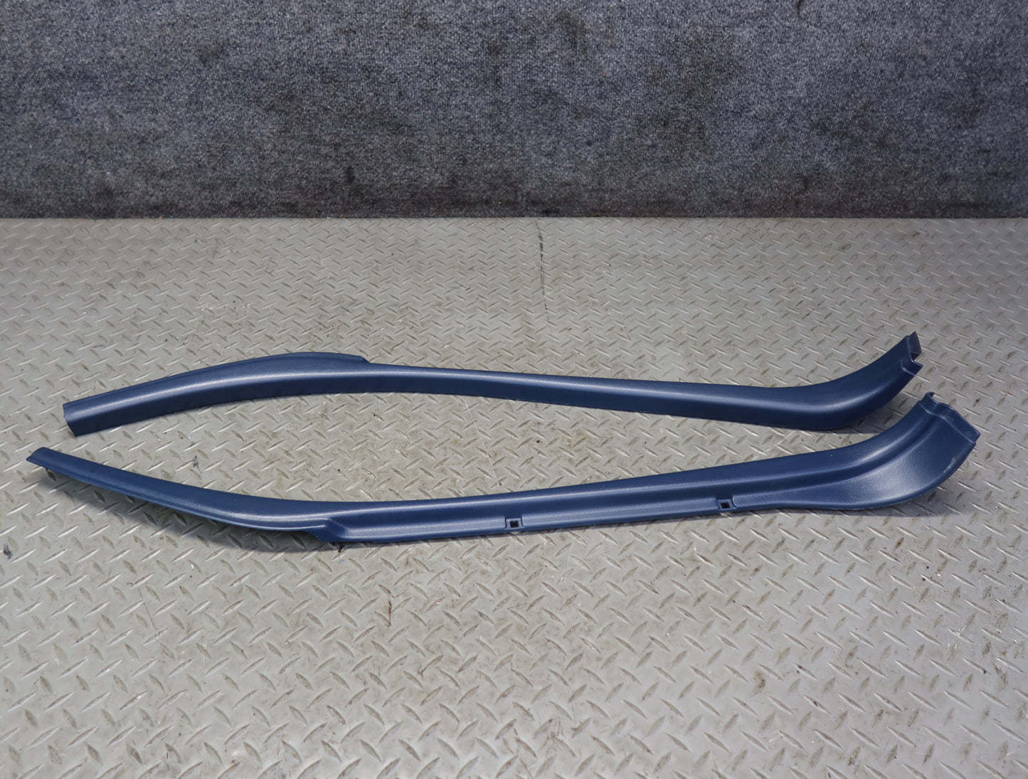 84-86 Nissan Z31 300ZX Set of 2 Left & Right B Pillar Trim Cover Panel Blue OEM