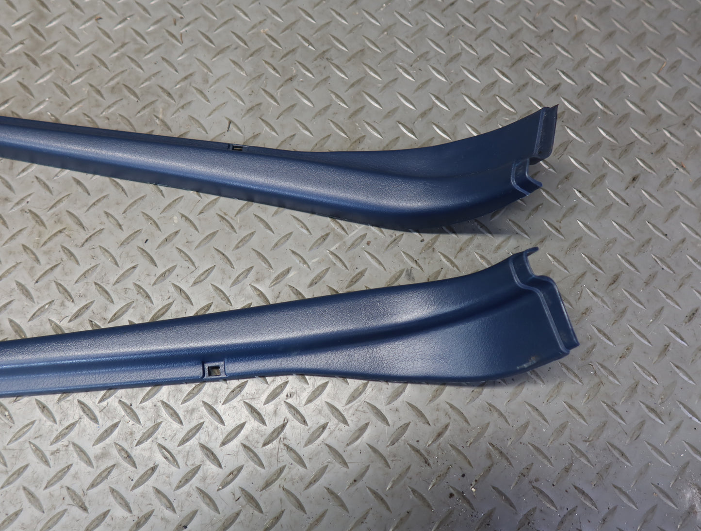 84-86 Nissan Z31 300ZX Set of 2 Left & Right B Pillar Trim Cover Panel Blue OEM