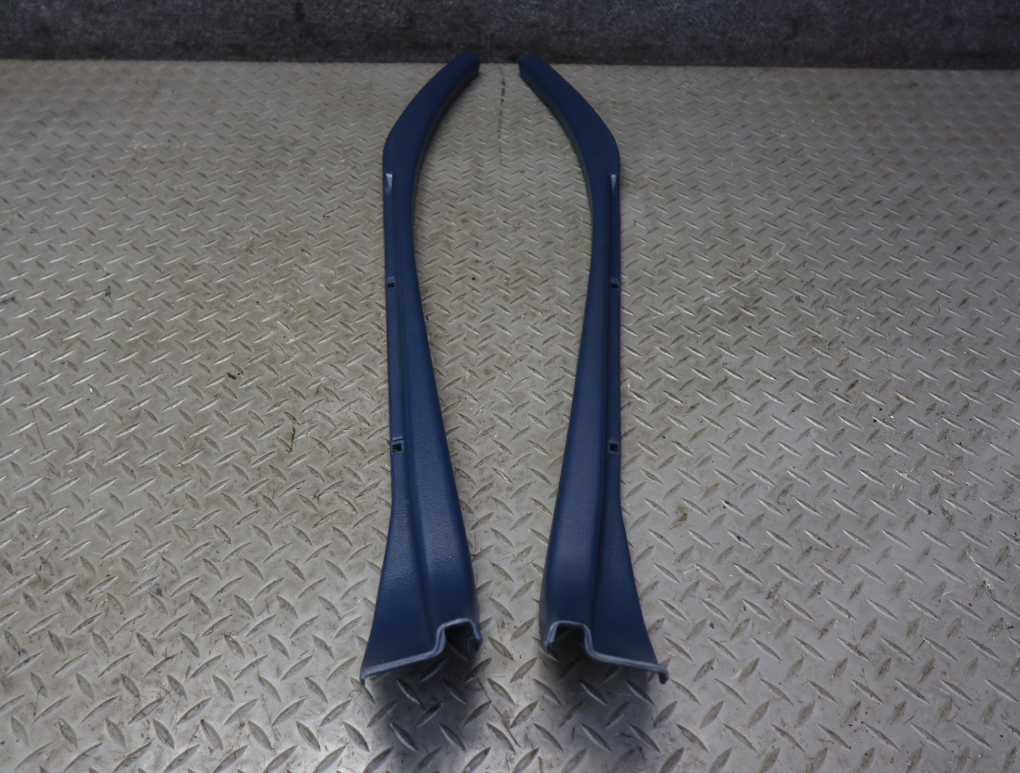 84-86 Nissan Z31 300ZX Set of 2 Left & Right B Pillar Trim Cover Panel Blue OEM