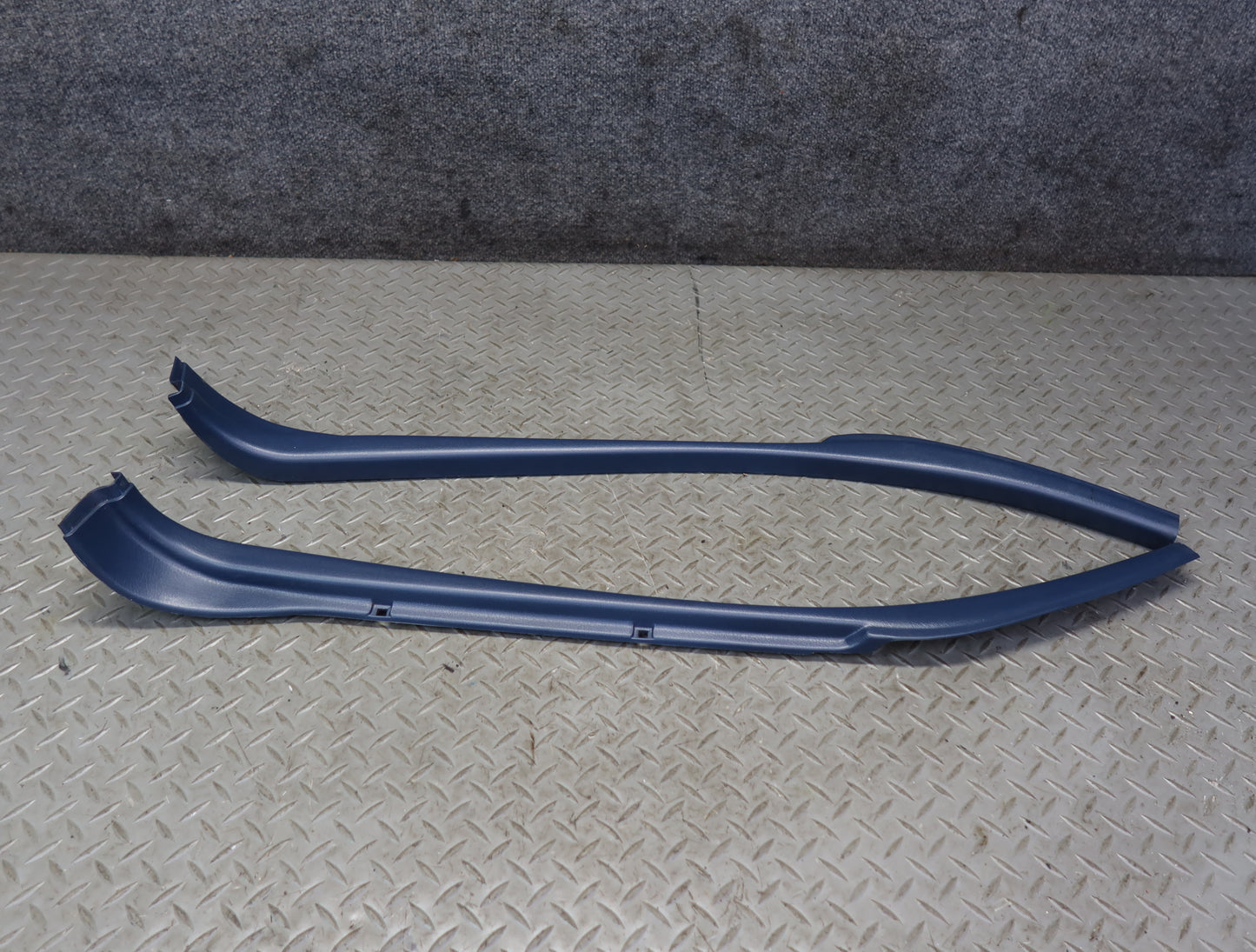 84-86 Nissan Z31 300ZX Set of 2 Left & Right B Pillar Trim Cover Panel Blue OEM