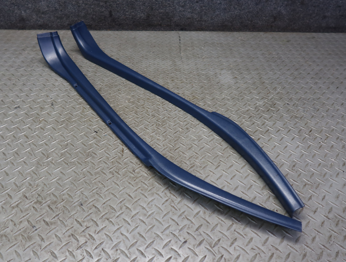 84-86 Nissan Z31 300ZX Set of 2 Left & Right B Pillar Trim Cover Panel Blue OEM