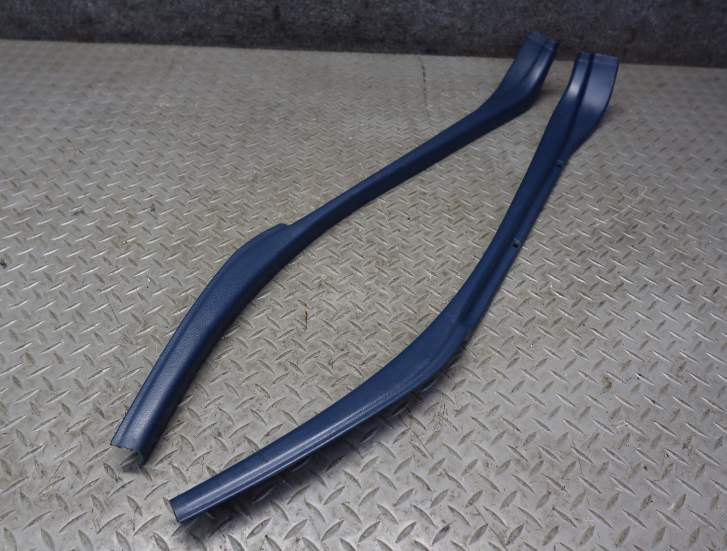 84-86 Nissan Z31 300ZX Set of 2 Left & Right B Pillar Trim Cover Panel Blue OEM