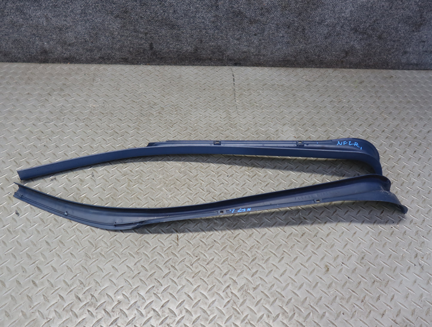 84-86 Nissan Z31 300ZX Set of 2 Left & Right B Pillar Trim Cover Panel Blue OEM