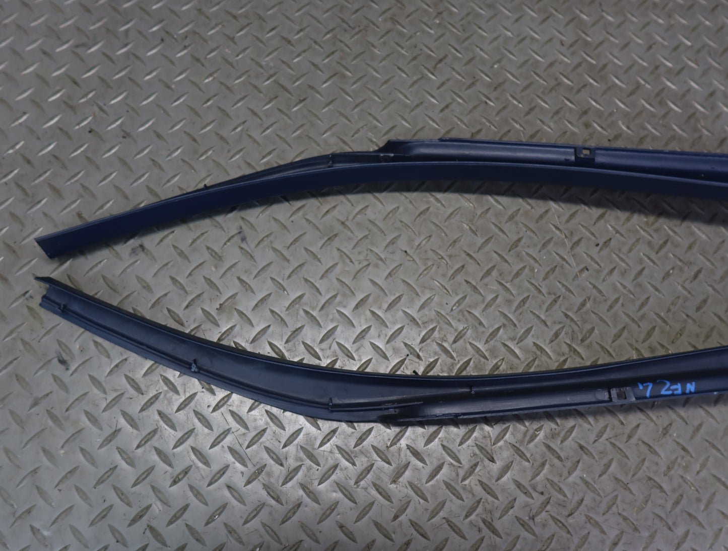 84-86 Nissan Z31 300ZX Set of 2 Left & Right B Pillar Trim Cover Panel Blue OEM
