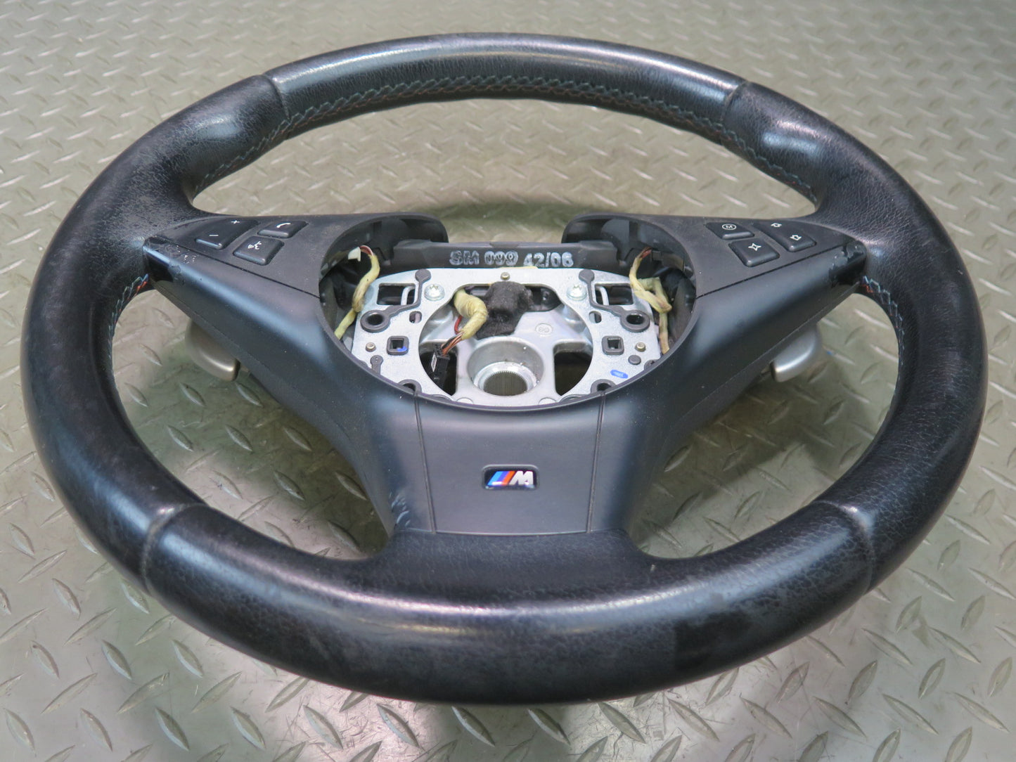 2006-2010 BMW E64 E63 M6 Leather Sport Steering Wheel w SMG Paddles