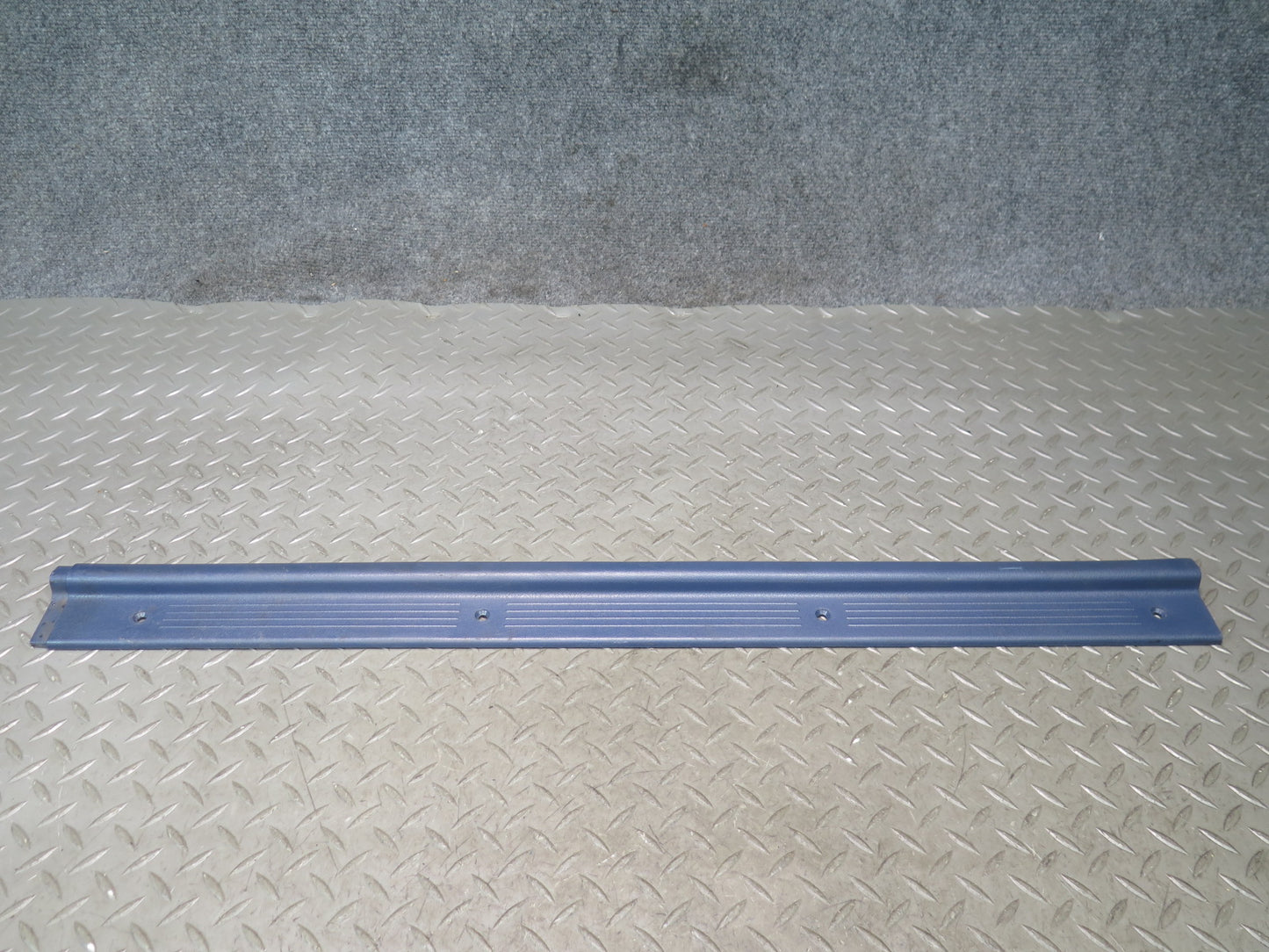 84-89 Nissan Z31 300ZX 2+0 Left & Right Door Scuff Sill Plate Trim Set Blue OEM