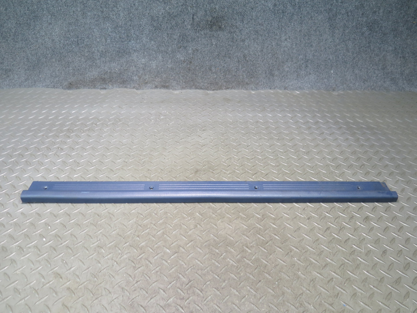 84-89 Nissan Z31 300ZX 2+0 Left & Right Door Scuff Sill Plate Trim Set Blue OEM