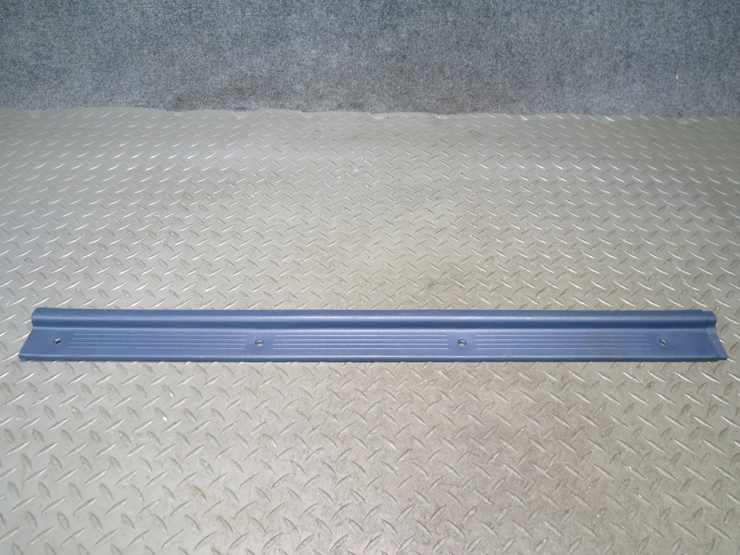 84-89 Nissan Z31 300ZX 2+0 Left & Right Door Scuff Sill Plate Trim Set Blue OEM