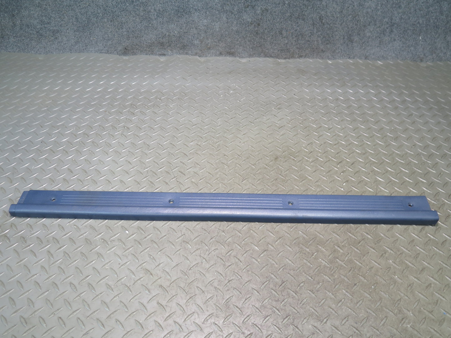 84-89 Nissan Z31 300ZX 2+0 Left & Right Door Scuff Sill Plate Trim Set Blue OEM