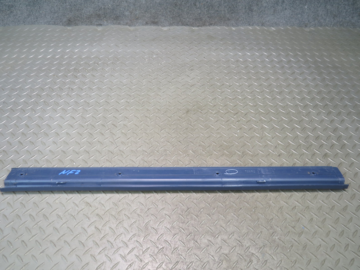 84-89 Nissan Z31 300ZX 2+0 Left & Right Door Scuff Sill Plate Trim Set Blue OEM