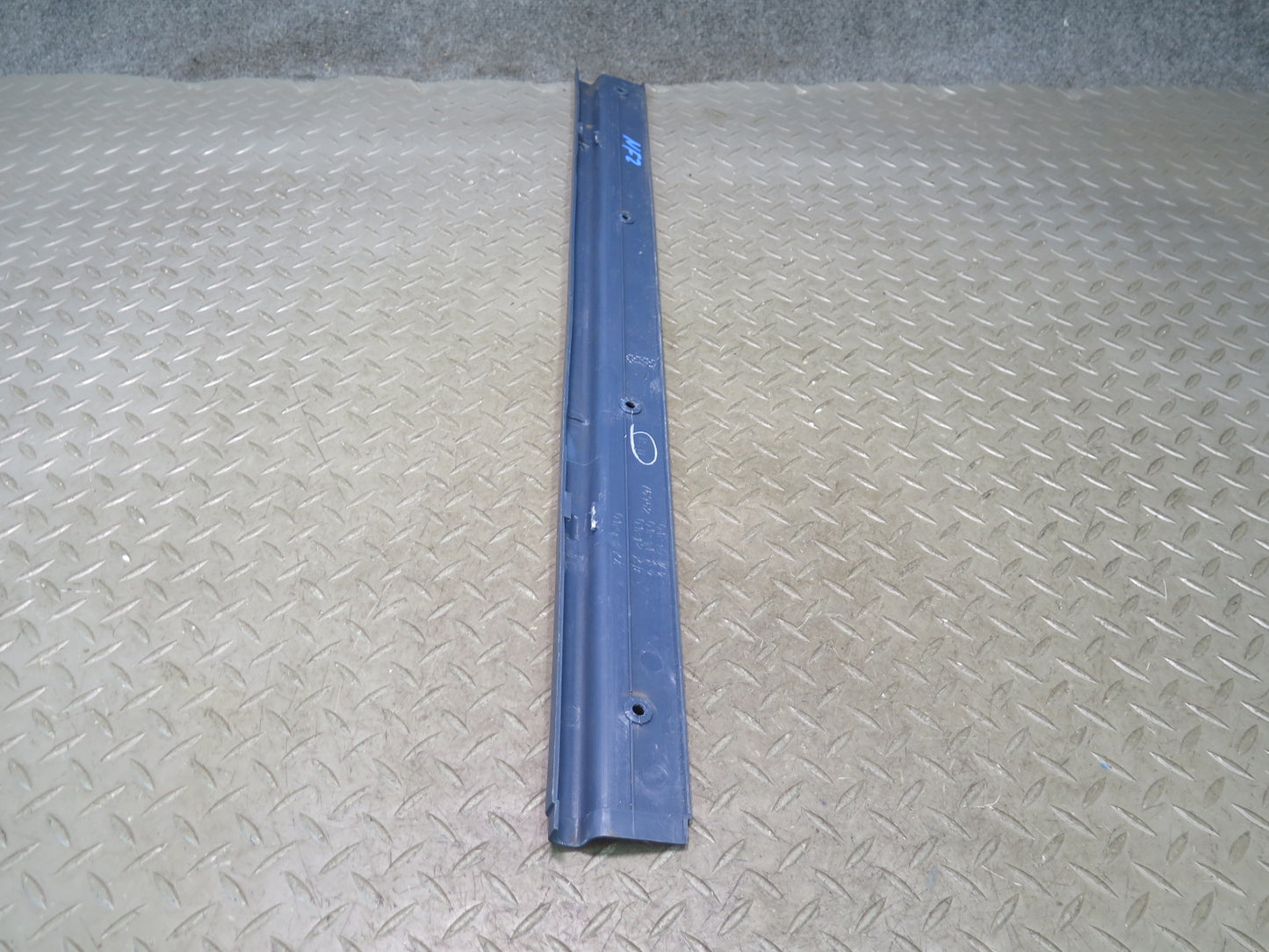 84-89 Nissan Z31 300ZX 2+0 Left & Right Door Scuff Sill Plate Trim Set Blue OEM