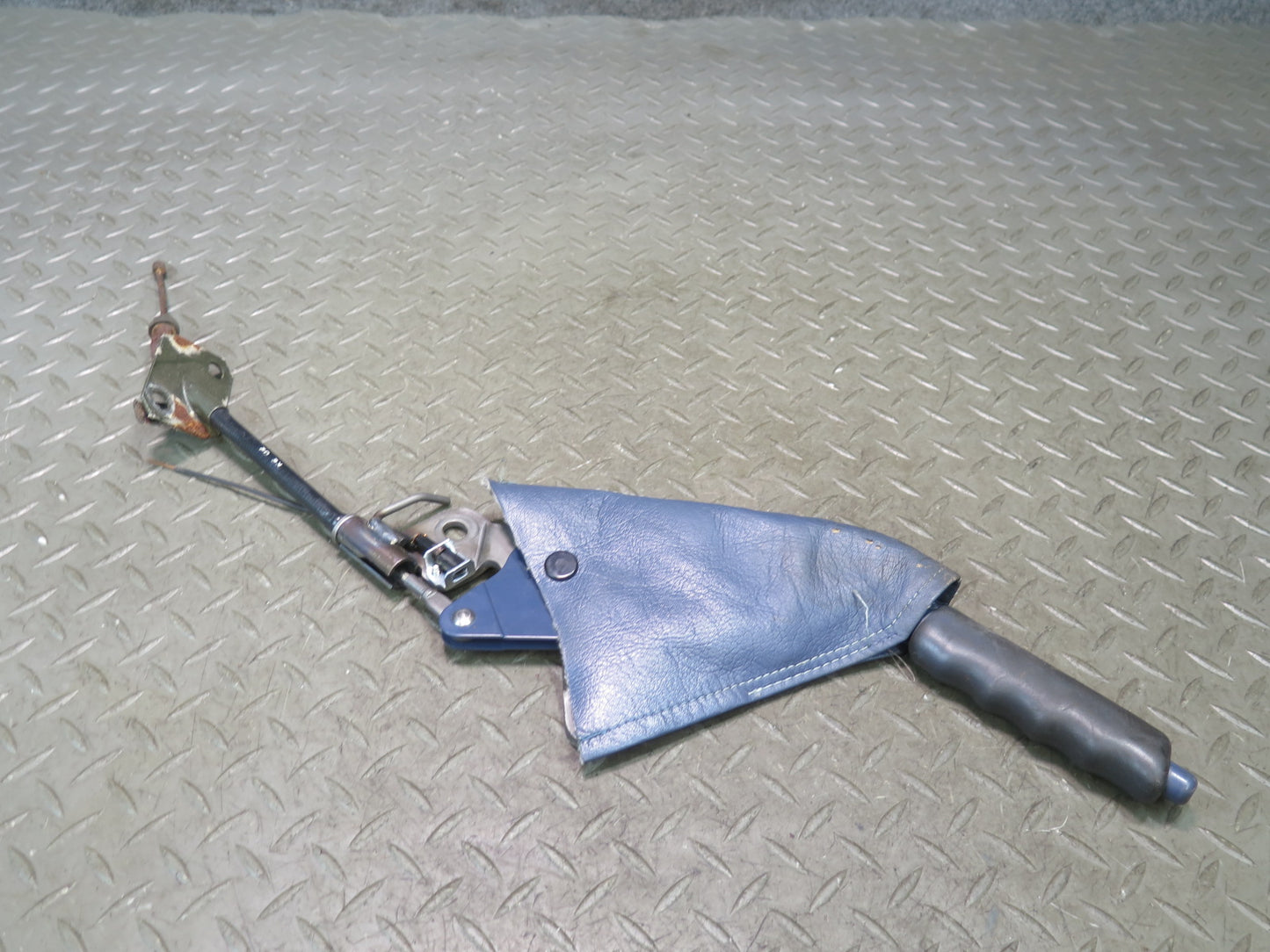 84-86 Nissan Z31 300ZX Emergency Parking Hand Brake Handle w Boot Cover Blue OEM