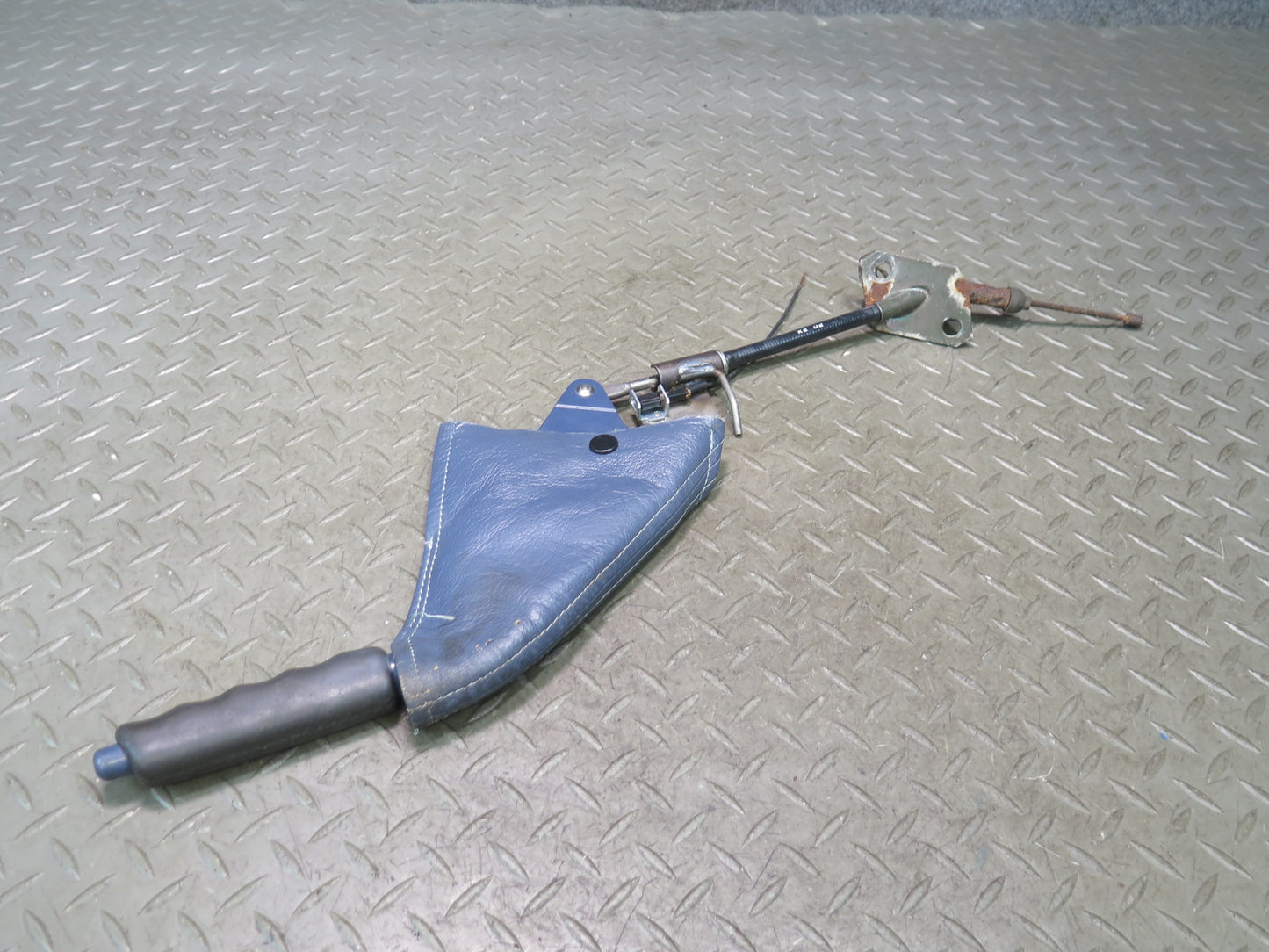 84-86 Nissan Z31 300ZX Emergency Parking Hand Brake Handle w Boot Cover Blue OEM