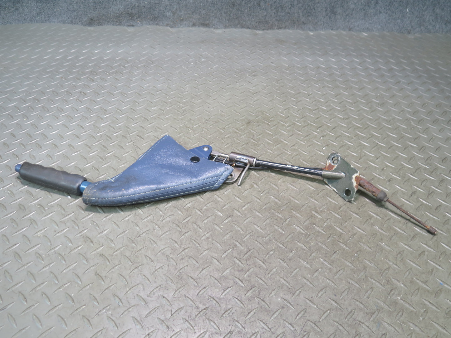 84-86 Nissan Z31 300ZX Emergency Parking Hand Brake Handle w Boot Cover Blue OEM