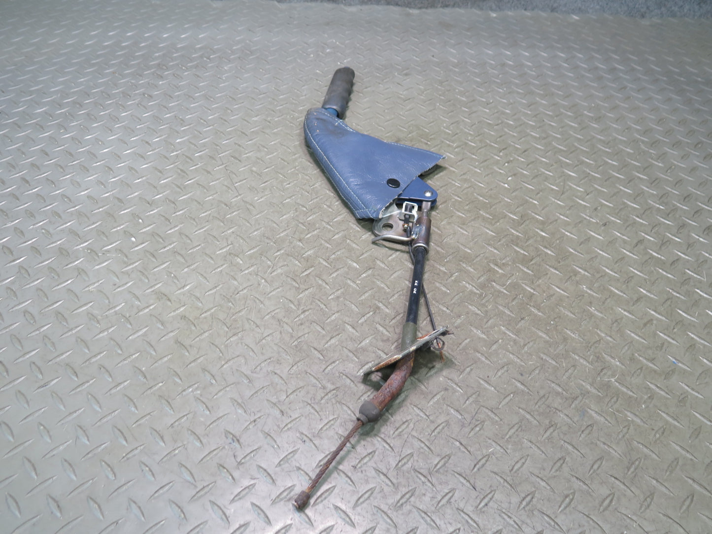 84-86 Nissan Z31 300ZX Emergency Parking Hand Brake Handle w Boot Cover Blue OEM
