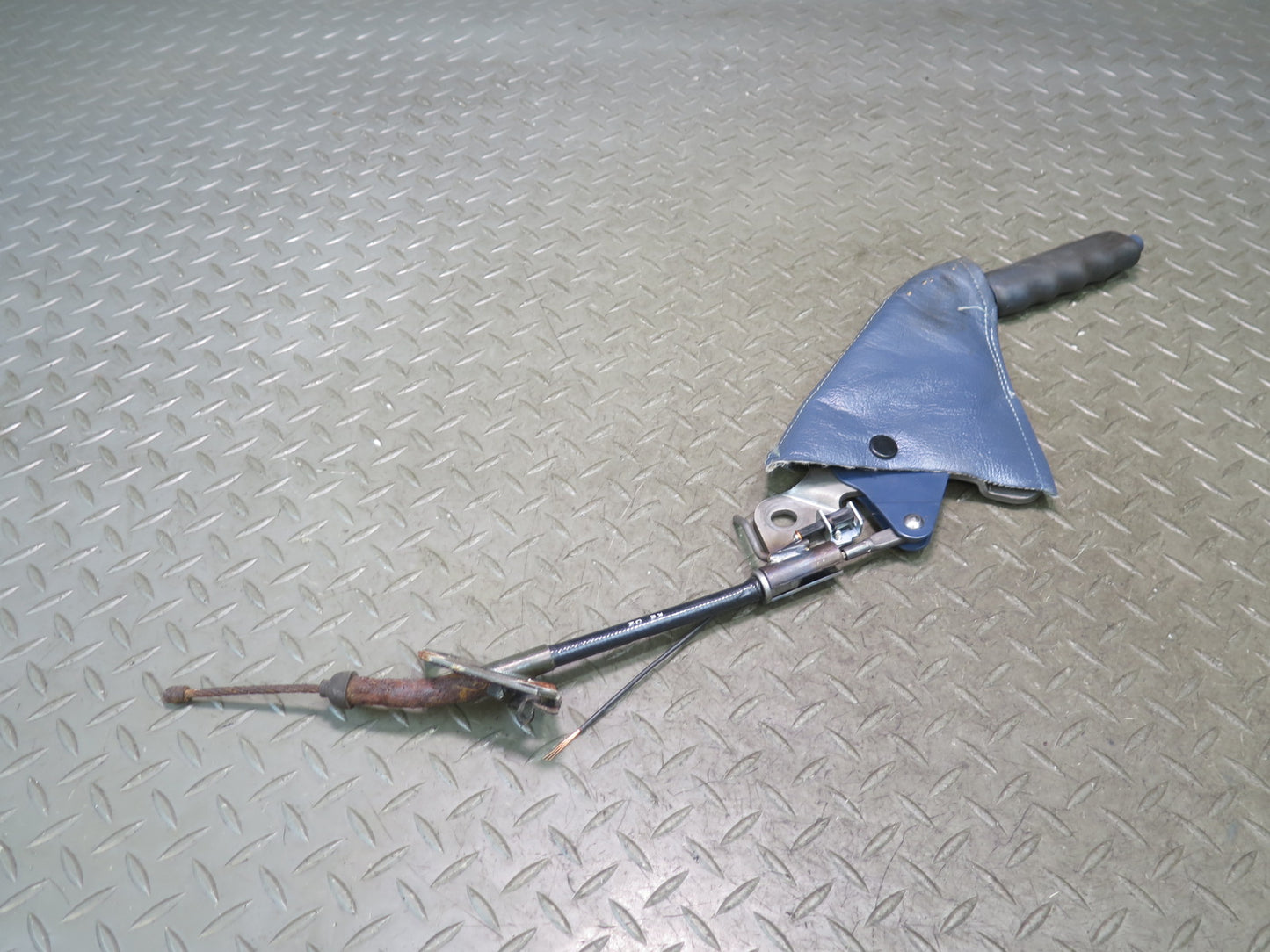 84-86 Nissan Z31 300ZX Emergency Parking Hand Brake Handle w Boot Cover Blue OEM