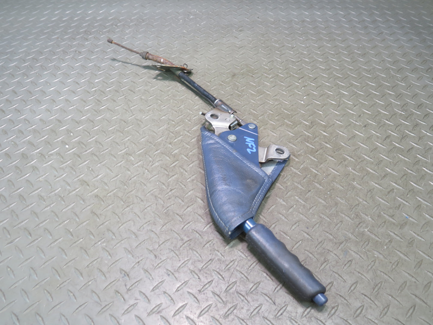 84-86 Nissan Z31 300ZX Emergency Parking Hand Brake Handle w Boot Cover Blue OEM
