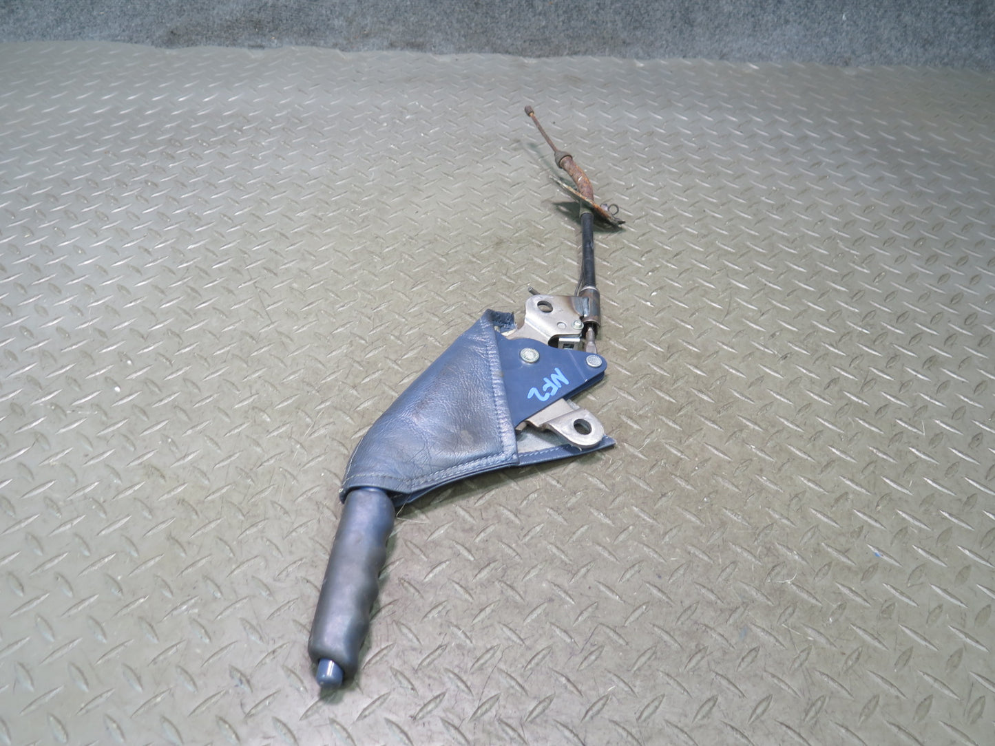 84-86 Nissan Z31 300ZX Emergency Parking Hand Brake Handle w Boot Cover Blue OEM