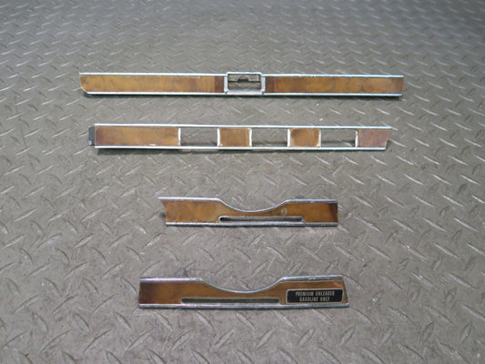 73-89 Mercedes R107 Set of 4 Interior Dash Wood Trim Cover Panel Bezel OEM