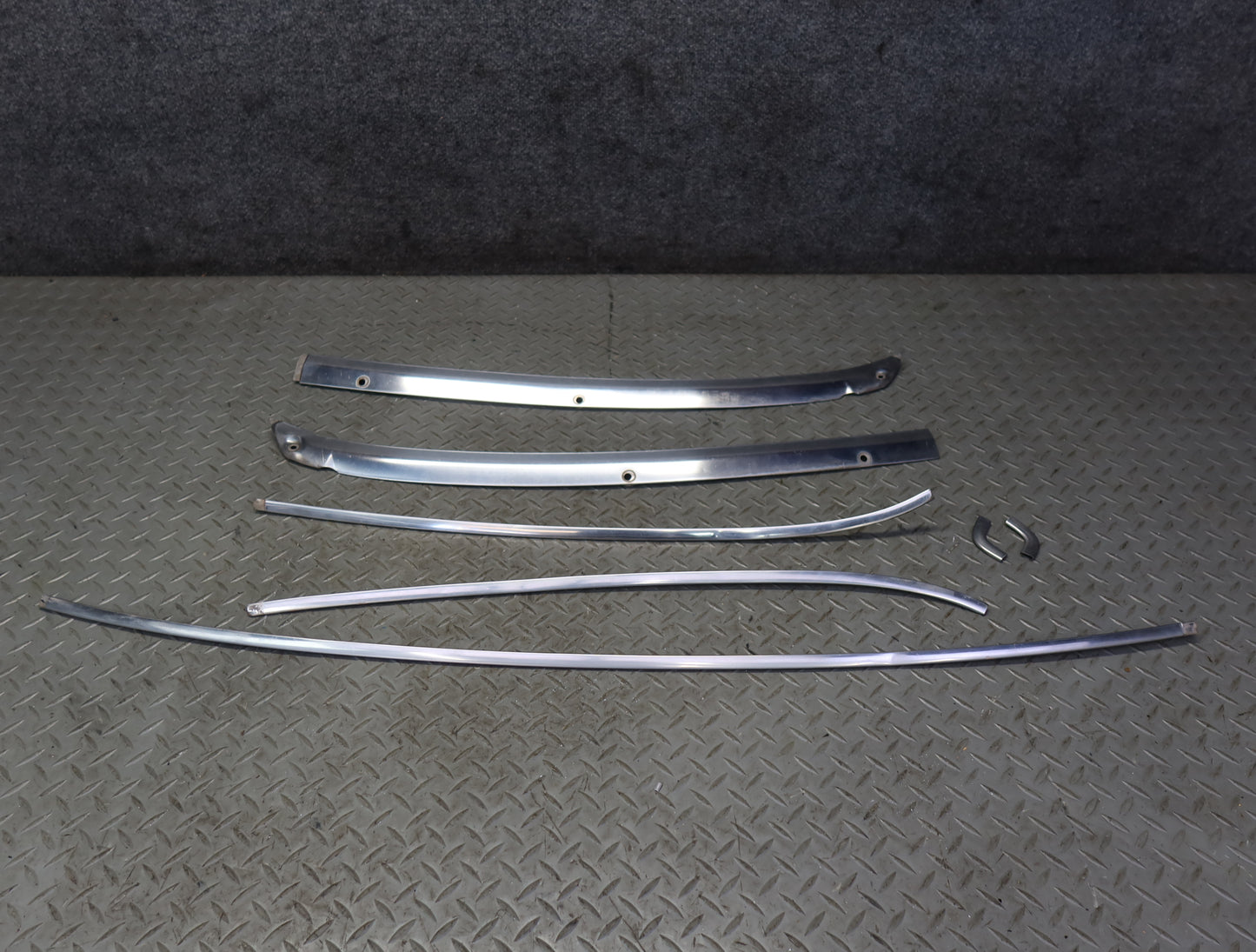 84-86 Nissan Z31 300ZX Front Windshield Chrome Trim Molding Cover Set OEM