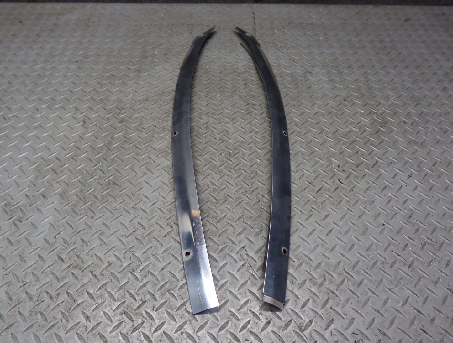 84-86 Nissan Z31 300ZX Front Windshield Chrome Trim Molding Cover Set OEM