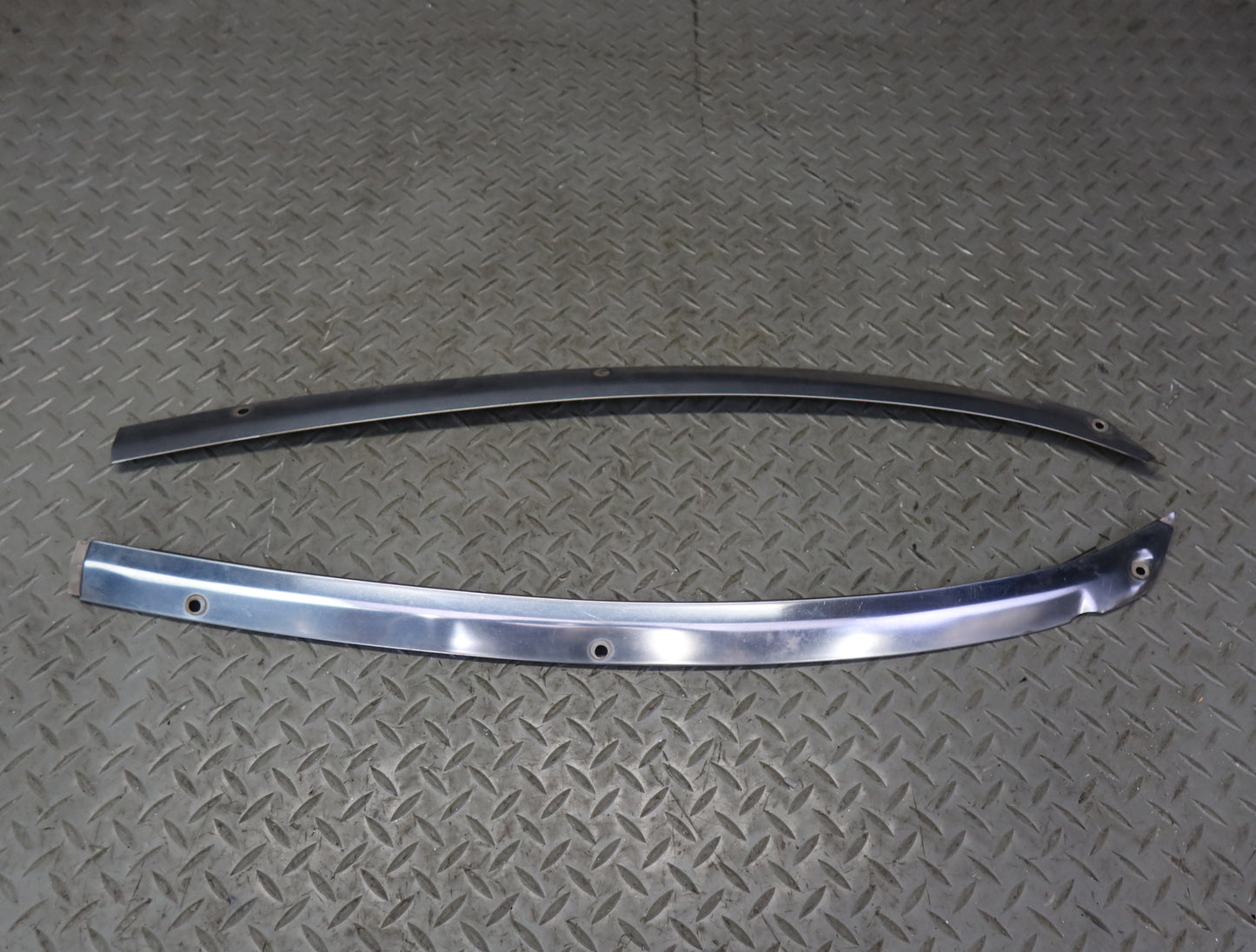 84-86 Nissan Z31 300ZX Front Windshield Chrome Trim Molding Cover Set OEM