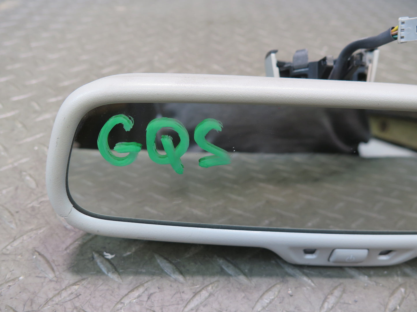 10-15 Audi 4L Q7 Auto Dim Interior Rear View Mirror w Compass Beige OEM