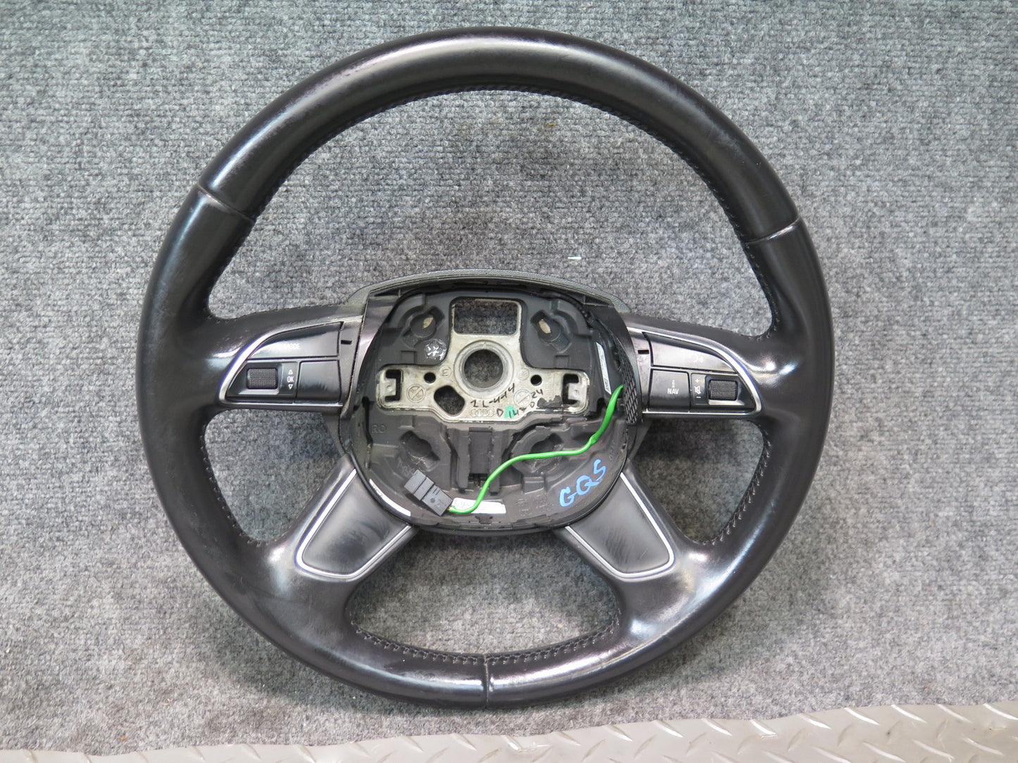 11-15 Audi Q7 4L Leather Steering w Controls Black OEM