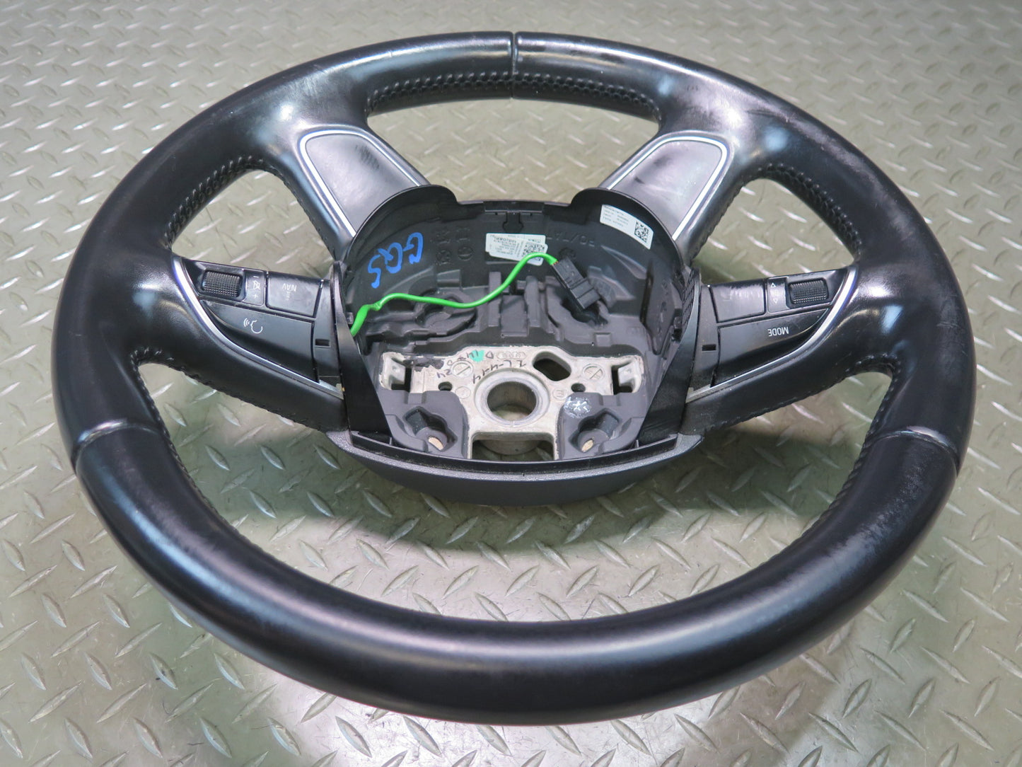 11-15 Audi Q7 4L Leather Steering w Controls Black OEM