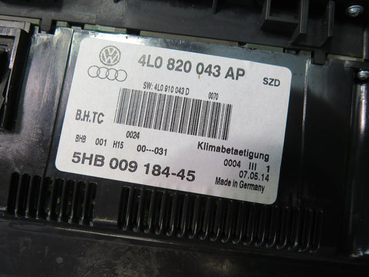 12-15 Audi Q7 4L A/C Heater Climate Control Panel Switch Black 4L0820043AP OEM