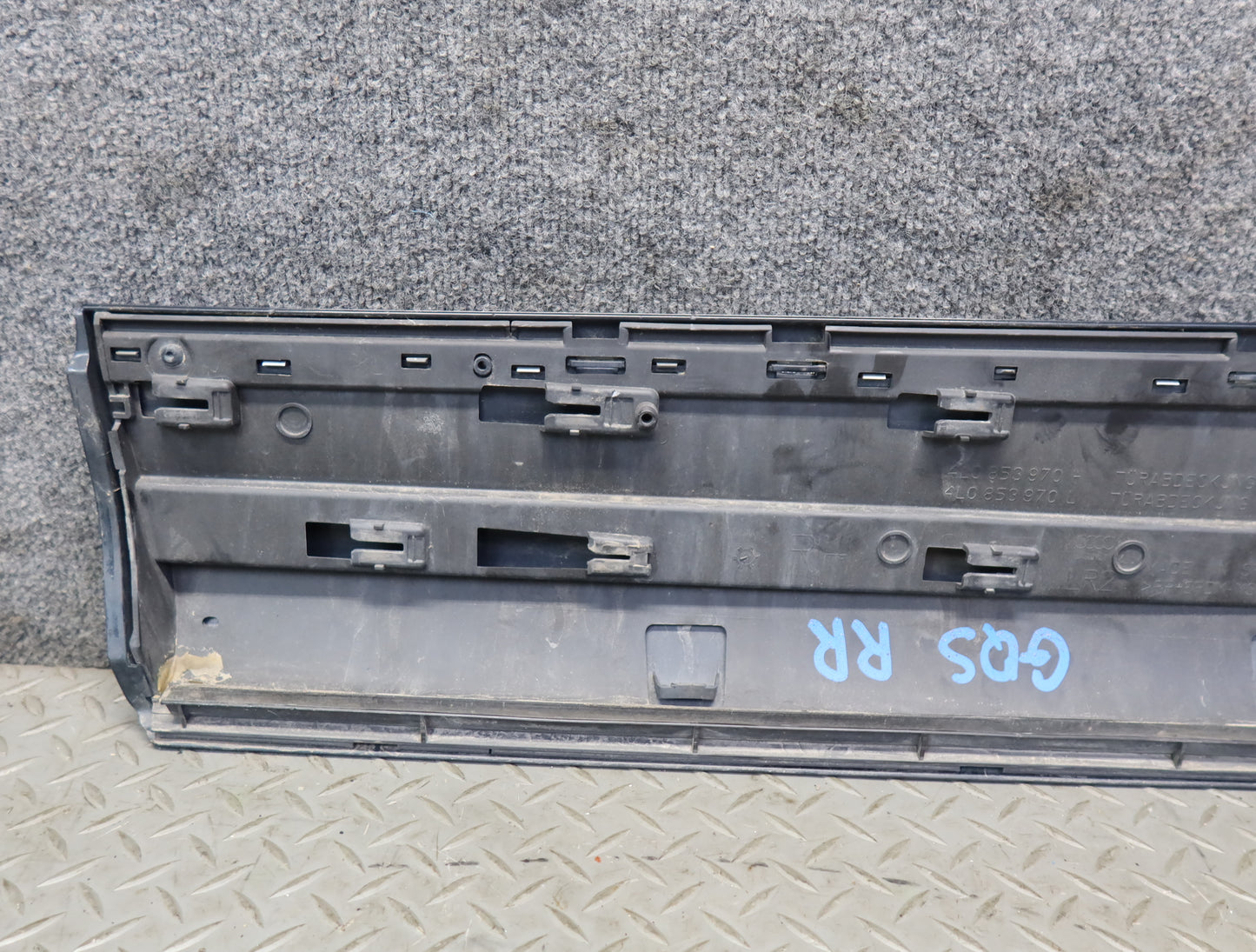 10-15 Audi 4L Q7 Set of 2 Rear Left & Right Door Lower Trim Molding Cover OEM