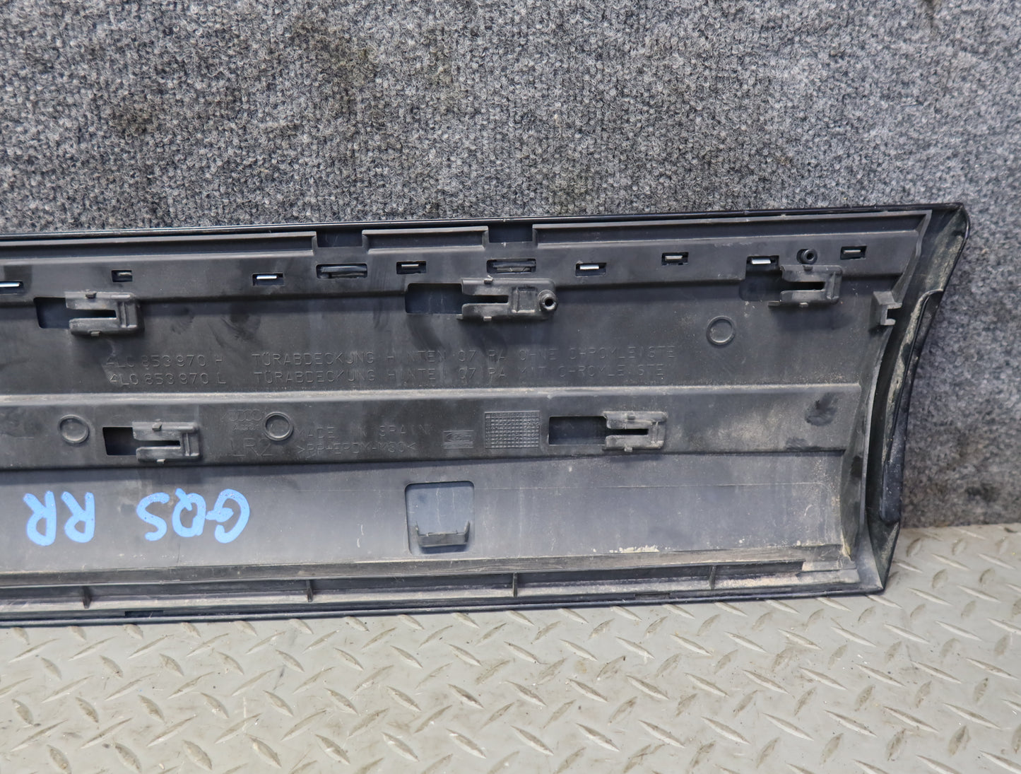 10-15 Audi 4L Q7 Set of 2 Rear Left & Right Door Lower Trim Molding Cover OEM