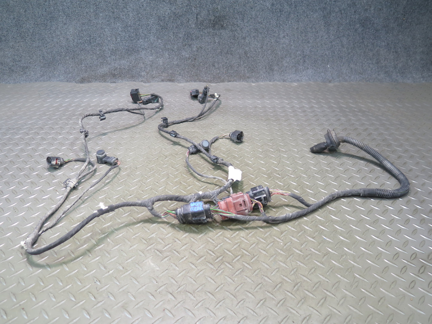 10-15 Audi Q7 4L Rear Bumper PDC Parking Distance Sensor Wiring Harness OEM