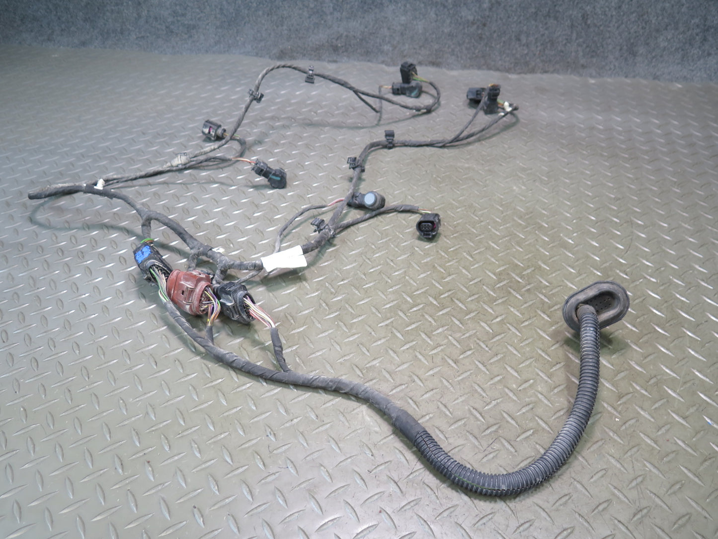 10-15 Audi Q7 4L Rear Bumper PDC Parking Distance Sensor Wiring Harness OEM