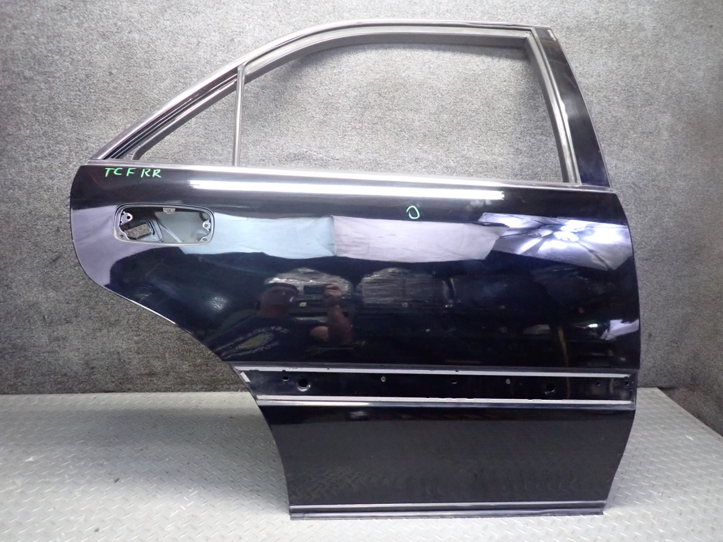 99-01 Toyota Crown JZS175 Sedan Rear Right Door Shell Panel Black OEM