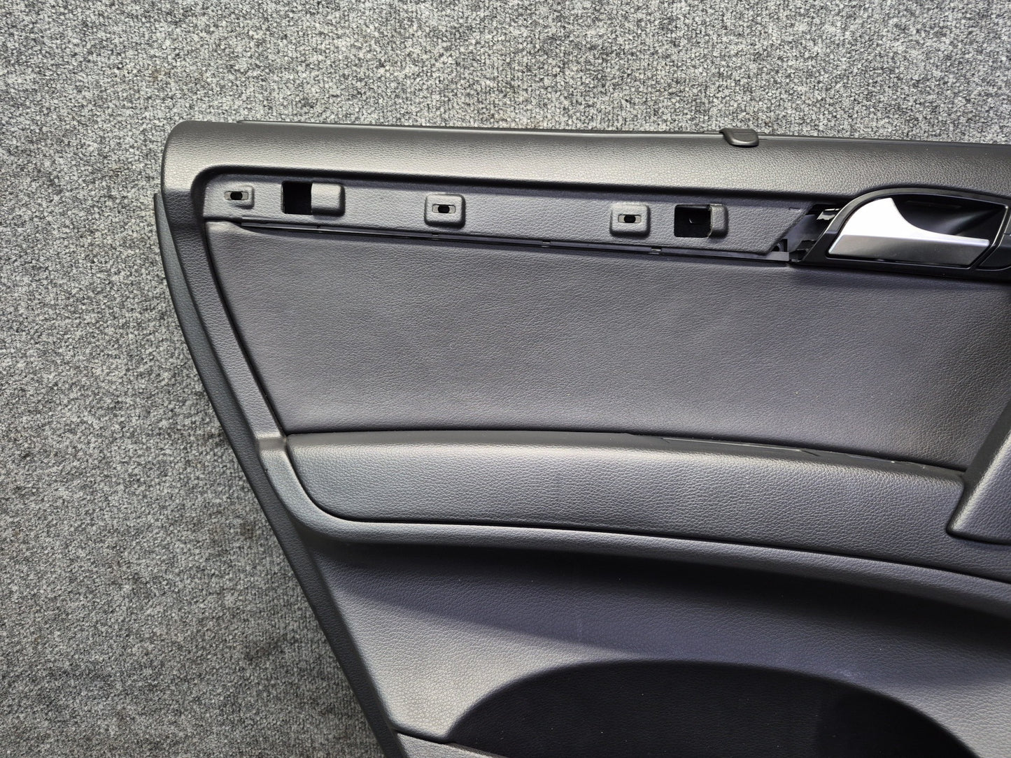 10-15 Audi 4L Q7 Set of 2 Rear Left & Right Door Interior Trim Panel Black OEM